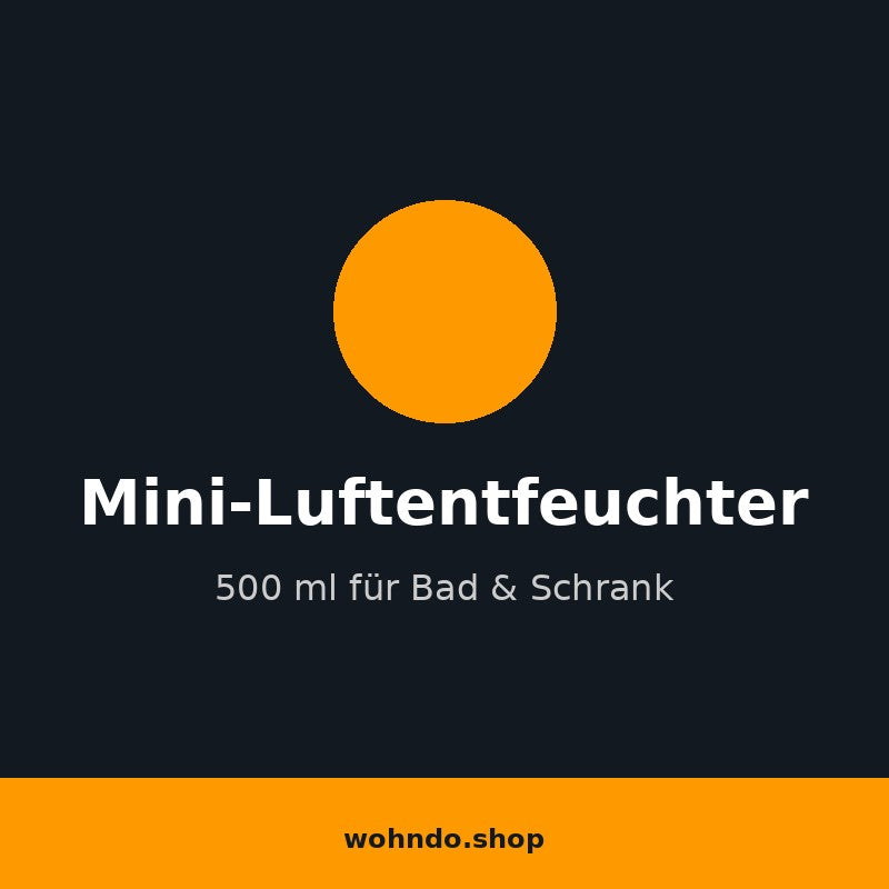 Mini-Luftentfeuchter 500 ml – Elektrisch für Bad & Schrank