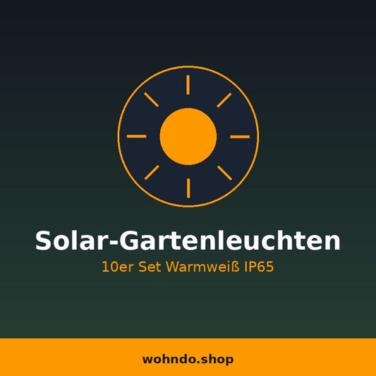Solar-Gartenleuchten 10er Set – Warmweiß IP65
